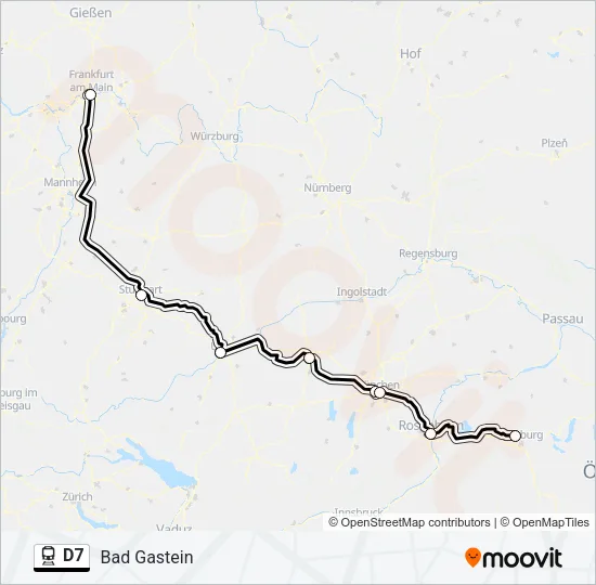 D7 Train Line Map