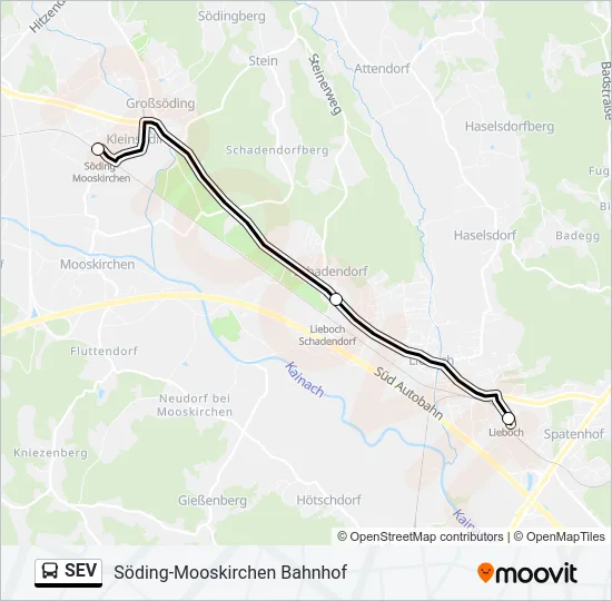 SEV Bus Line Map