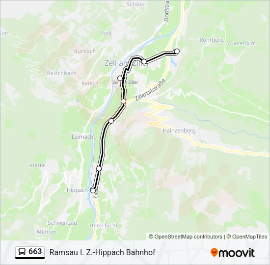 663 Bus Line Map