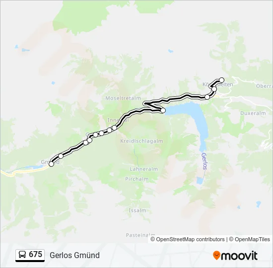 675 Bus Line Map
