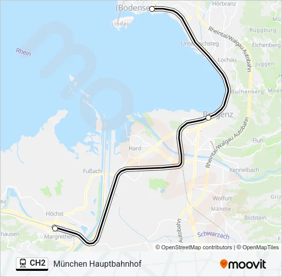 CH2 Train Line Map