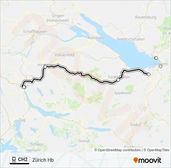 CH2 Train Line Map