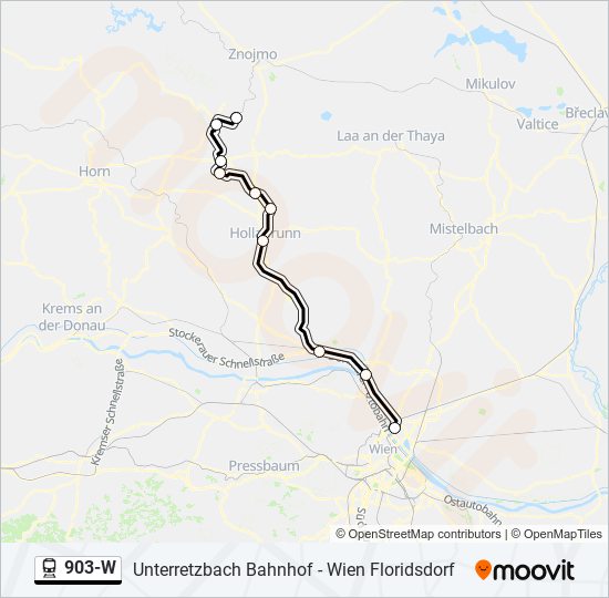 Bahnlinie 903-W Karte