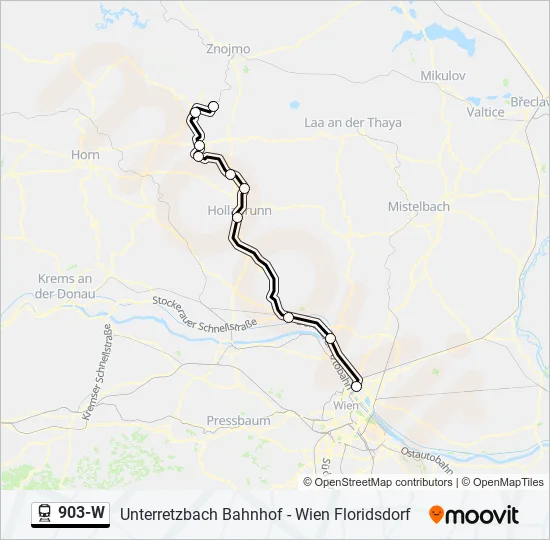 903-W Train Line Map