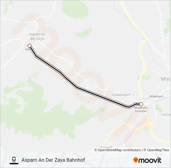 ZAYATALER SCHIENENTAXI Train Line Map