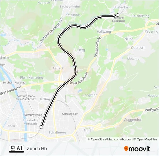 A1 Train Line Map