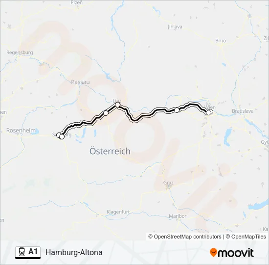 A1 Train Line Map