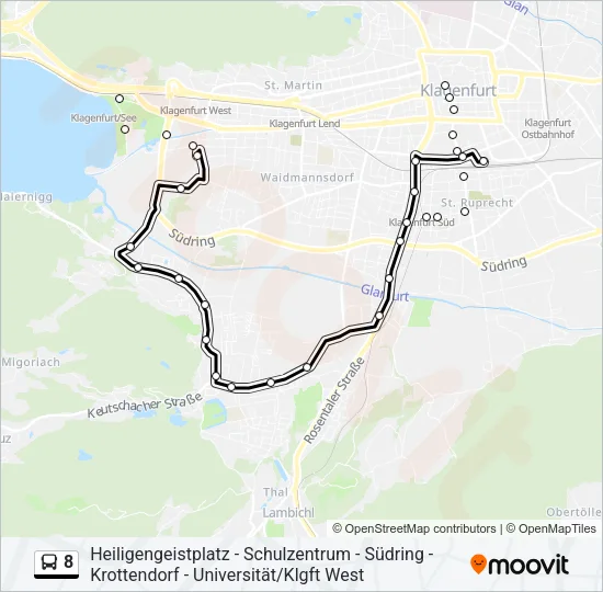 8 Bus Line Map