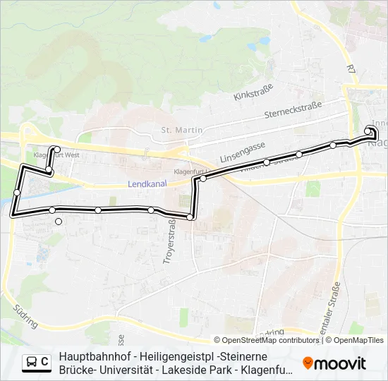 C Bus Line Map