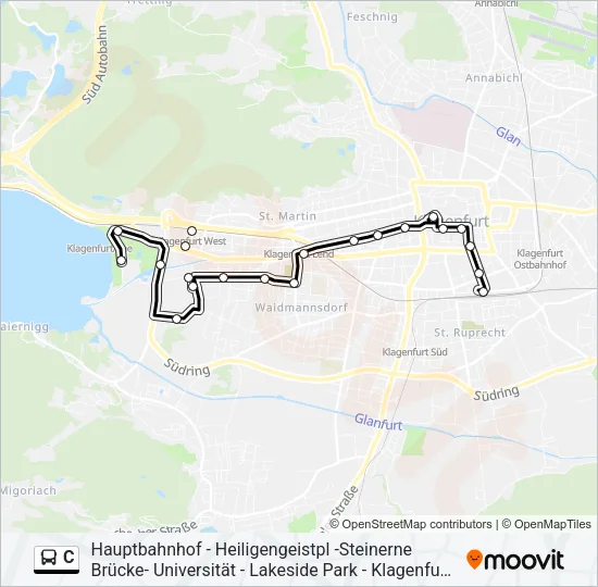 C Bus Line Map