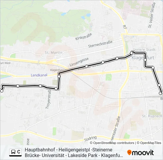 C Bus Line Map