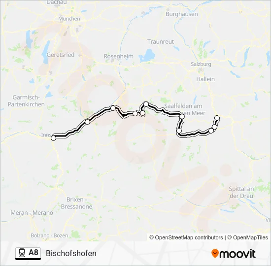 A8 Train Line Map