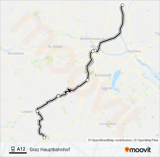 A12 Train Line Map