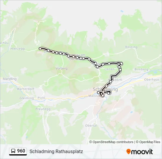 960 Bus Line Map