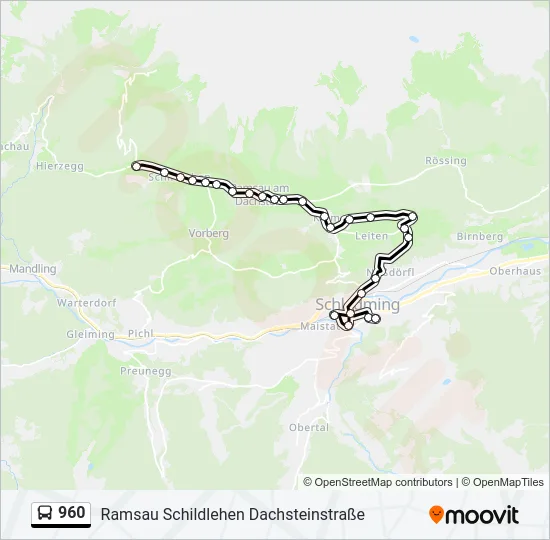 960 Bus Line Map