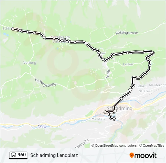 960 Bus Line Map