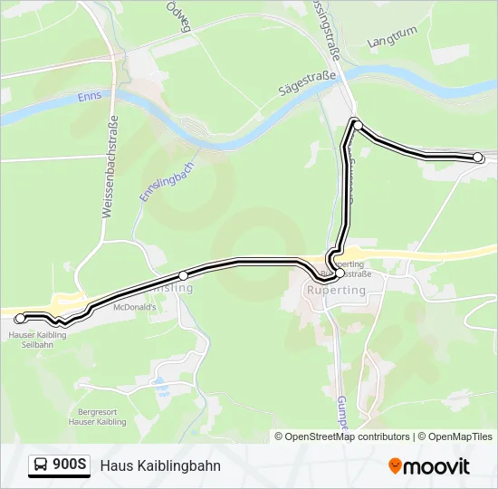 900S Bus Line Map