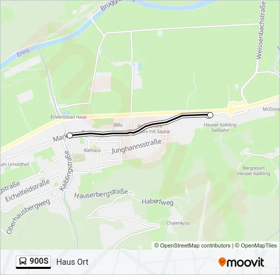 900S Bus Line Map