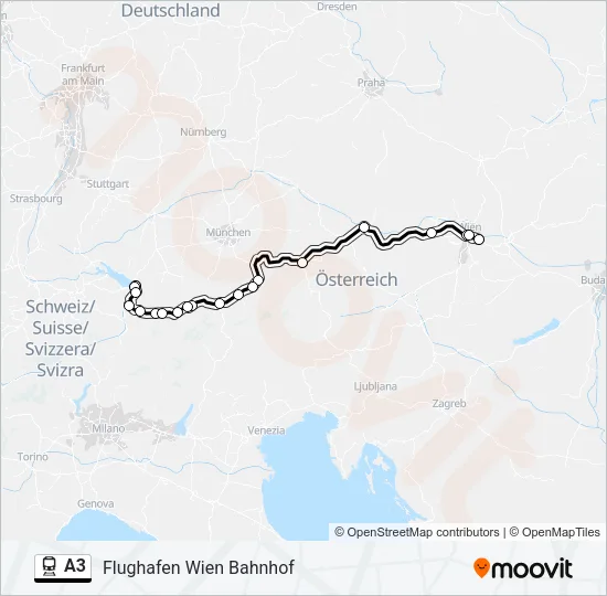 A3 Train Line Map