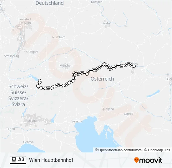 A3 Train Line Map