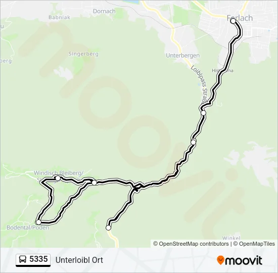 5335 Bus Line Map