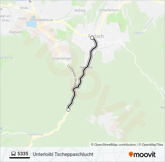 5335 Bus Line Map
