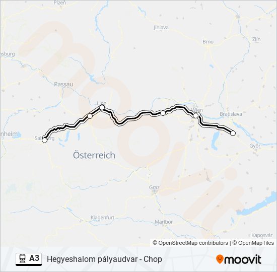 A3 Train Line Map