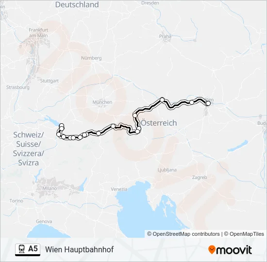 A5 Train Line Map