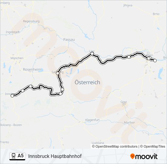 A5 Train Line Map