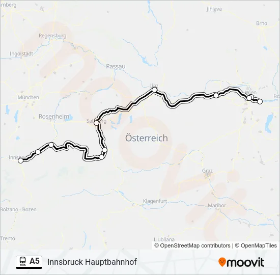 A5 Train Line Map