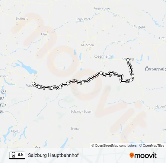 A5 Train Line Map