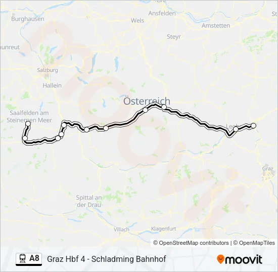 A8 Train Line Map