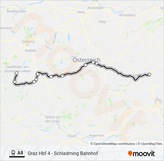 A8 Train Line Map