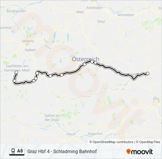A8 Train Line Map