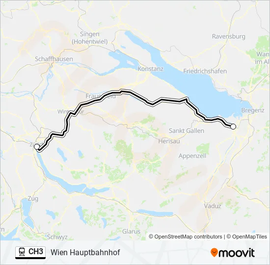 CH3 Train Line Map