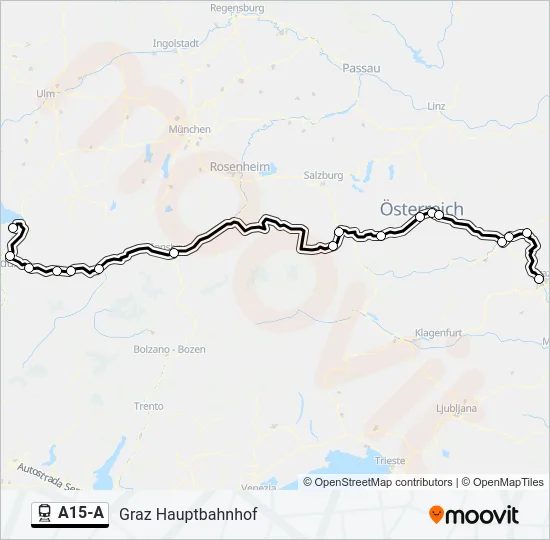 A15-A Train Line Map