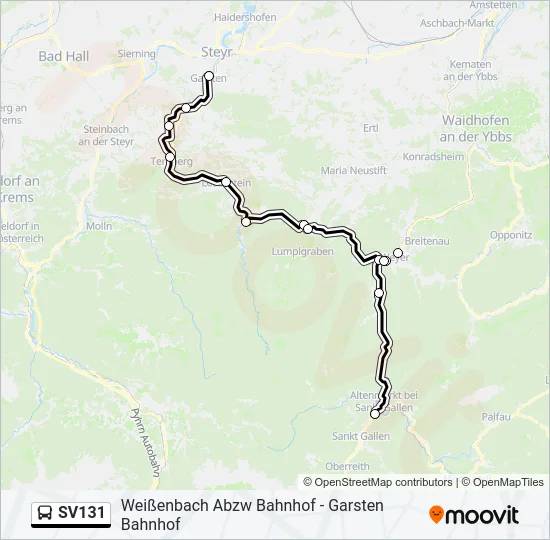 SV131 Bus Line Map