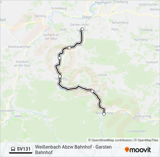 SV131 Bus Line Map