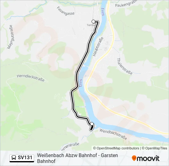 SV131 Bus Line Map