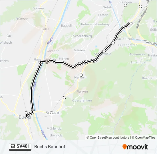 SV401 Bus Line Map