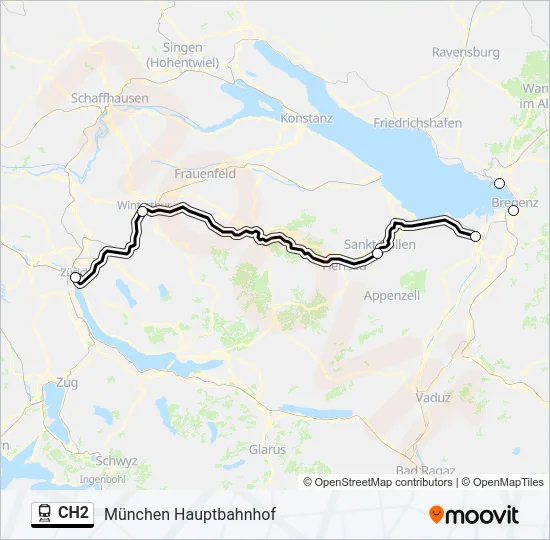 CH2 Train Line Map