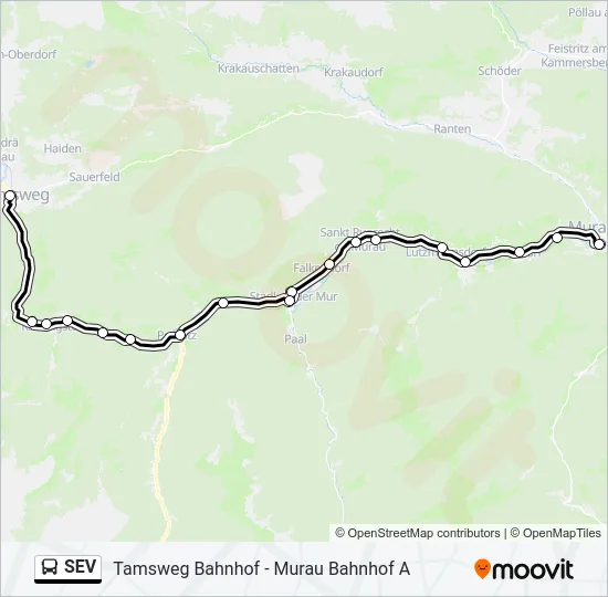 SEV Bus Line Map