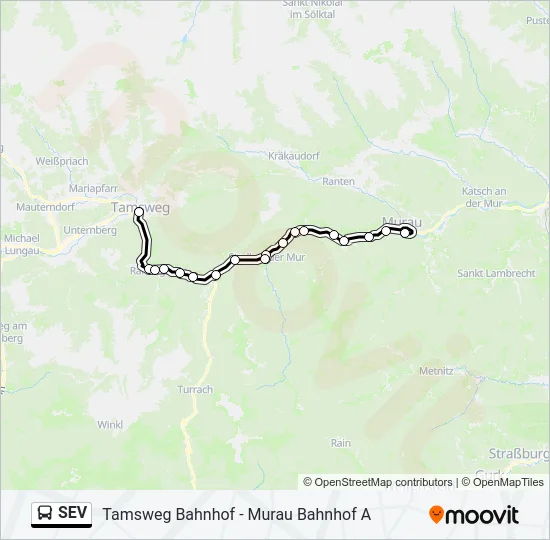 SEV Bus Line Map