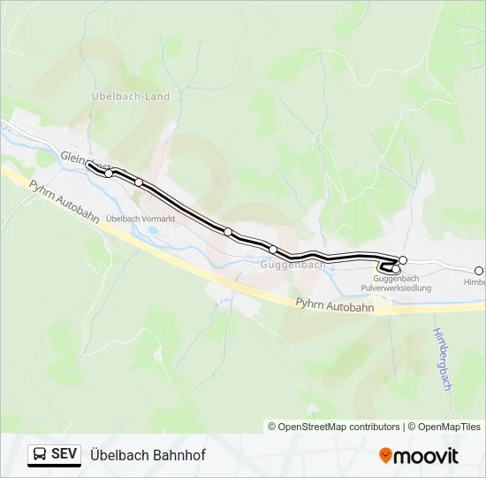 SEV Bus Line Map