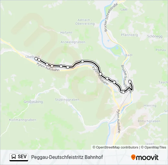 SEV Bus Line Map