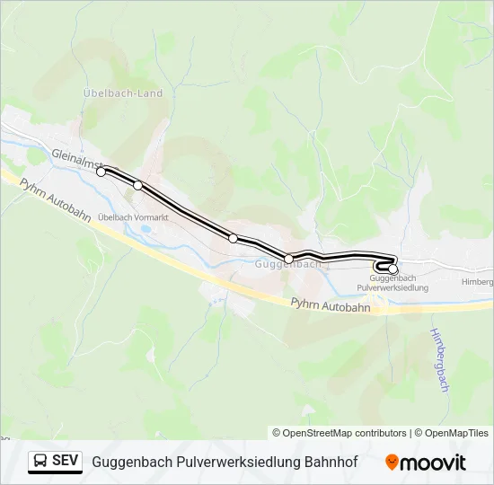 SEV Bus Line Map