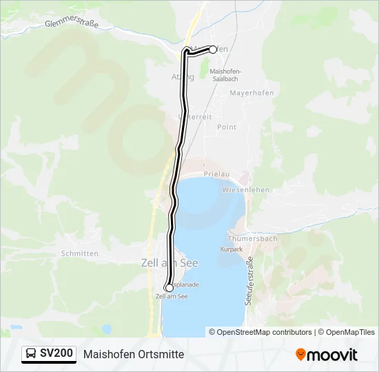 SV200 Bus Line Map