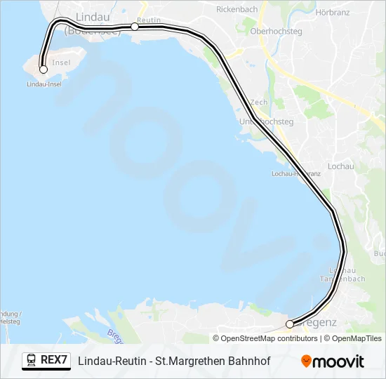 REX7 Train Line Map