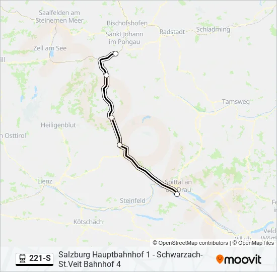221-S Train Line Map