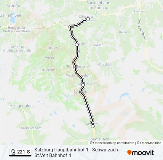 Bahnlinie 221-S Karte